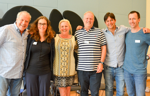 Teamet bak prosjektforslaget, f.v.: Nils Bergheim (Zenith Systems AS); Elli Verhulst (NTNU Dept. of design); Ingvild Jensen (Basadur); Arne Berre (SINTEF Digital); Alex Alcocer (HiOA); Jan Rune Herheim (Lillebakk Engineering AS) (Foto: Pål S. Malm)