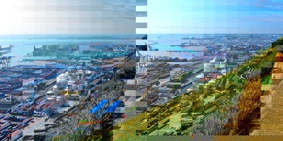 Barcelona, Port D'hidrocarburs I El Delta Del Llobregat Al Fons Panoramio